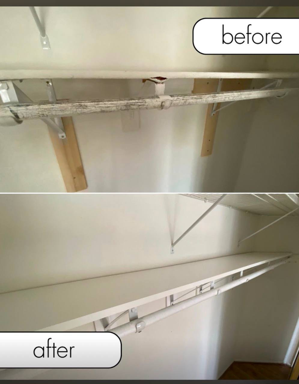 Closet Repair project completed by Orange Handyman